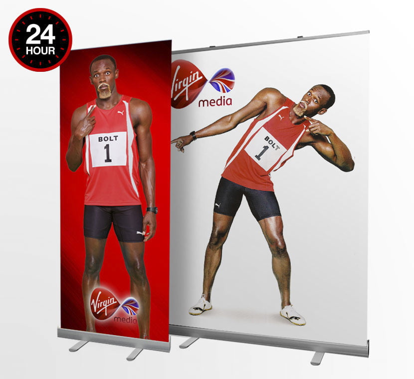 24 hour banner stands