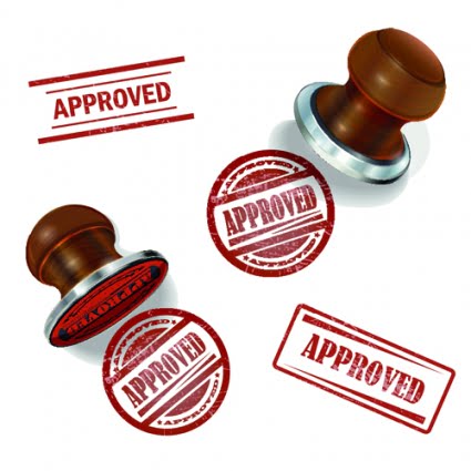 seal with stamp elements vector