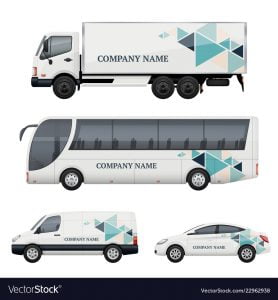 vehicle branding transportation advertizing bus vector 22962938