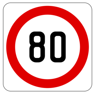 Speed Limit Road Sign