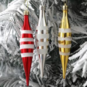High quality Plastic Cone Charm Festive Cone shaped Christmas Tree Decorations Durable Reusable Vibrantly Painted for