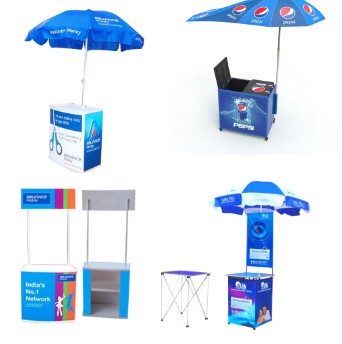 Promo table and umbrella
