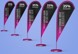 Feather Banner vs Tear Drop Banner