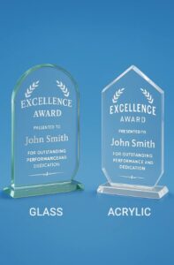 Glass vs Acrylic Awards